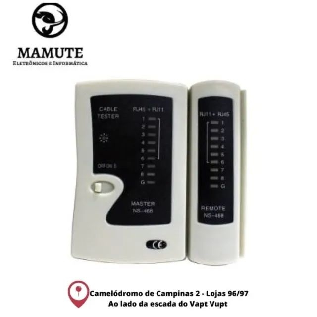 Testador de cabos de rede - RJ11/RJ45