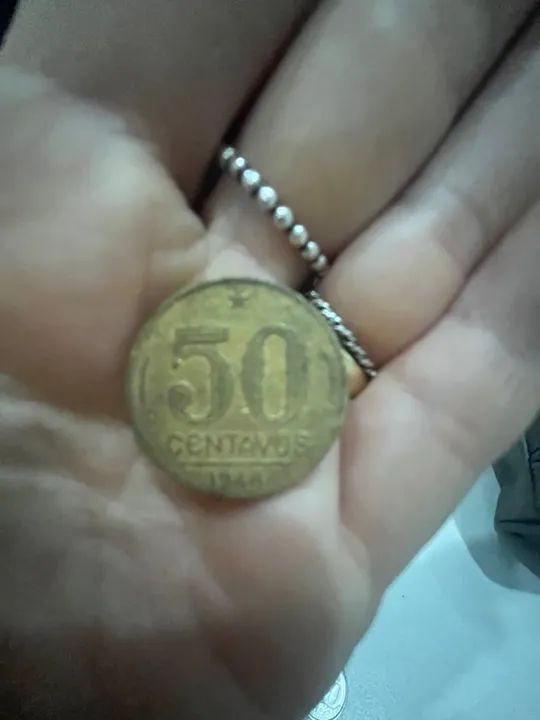 Moeda antiga de 50 centavos - Foto 2