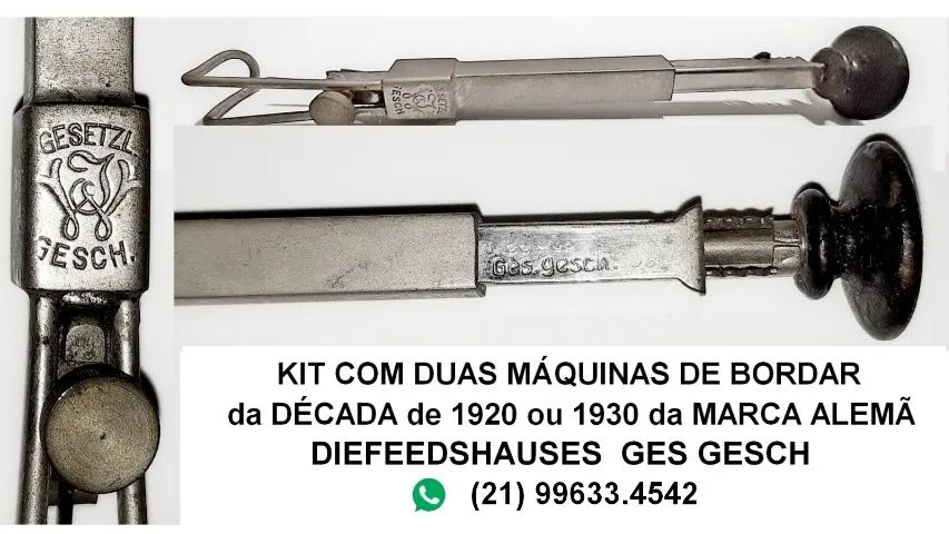 Máquinas antigas manuais de bordar . alemãs - Foto 3
