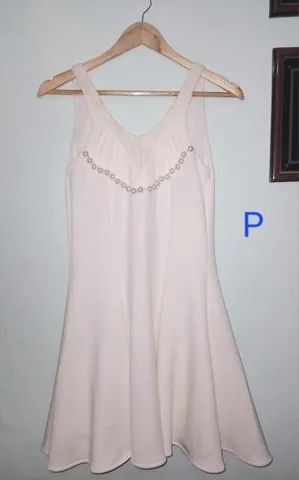 Vestido curto  festa P off white 