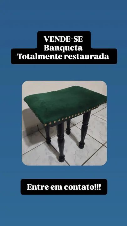 Banqueta Antiga Restaurada