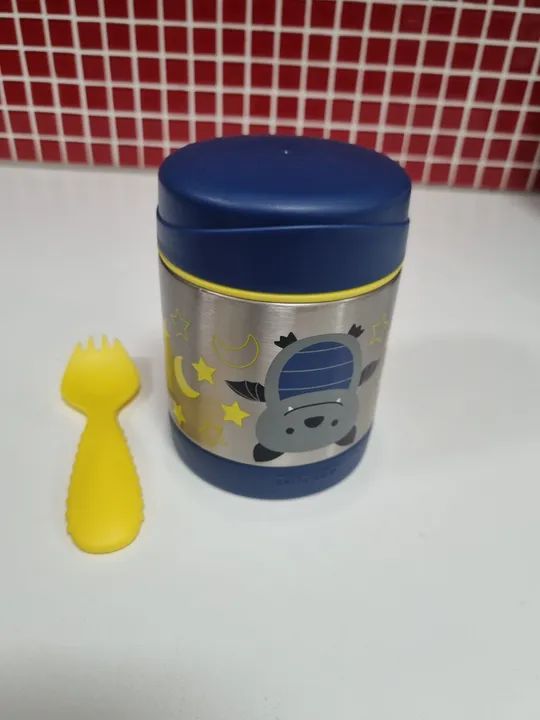 Pote Térmico com Talher Zoo Skip Hop Morcego - Foto 2