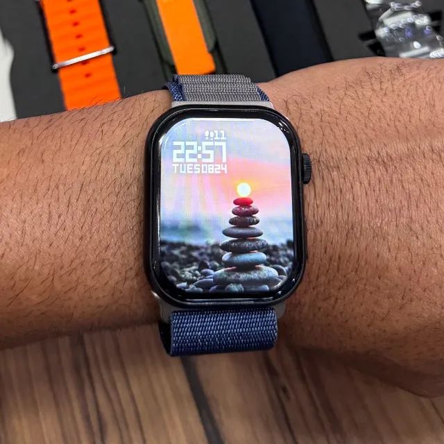Relógio Smartwatch W52 PRO MAX com 7 Pulseiras - Foto 4