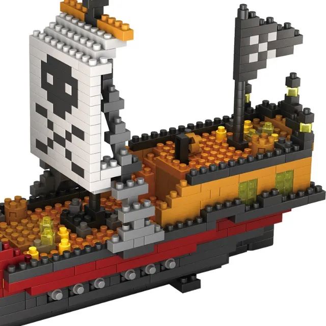 Blocos De Montar Navio Pirata 780 Peças Similar Lego Brinquedos