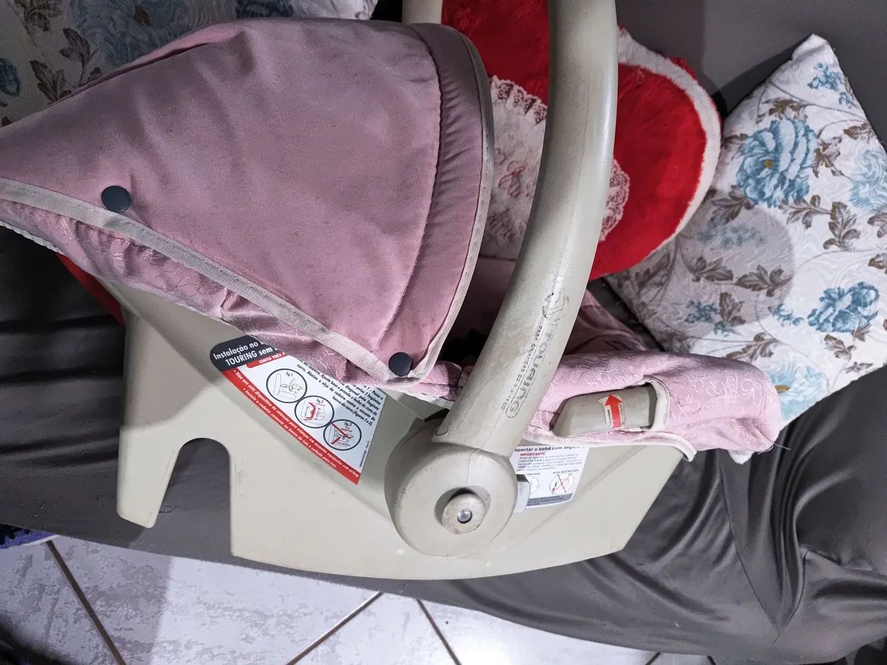 Bebê conforto burigotto ROSA Super conservado - Foto 4