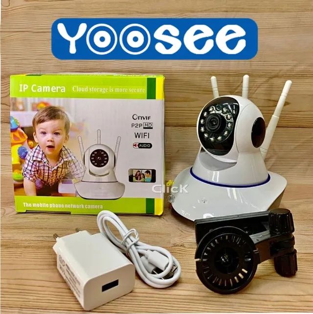 Camera 3 Antenas Robo Ip Wifi 360º 720p Hd Visão, com o melhor App