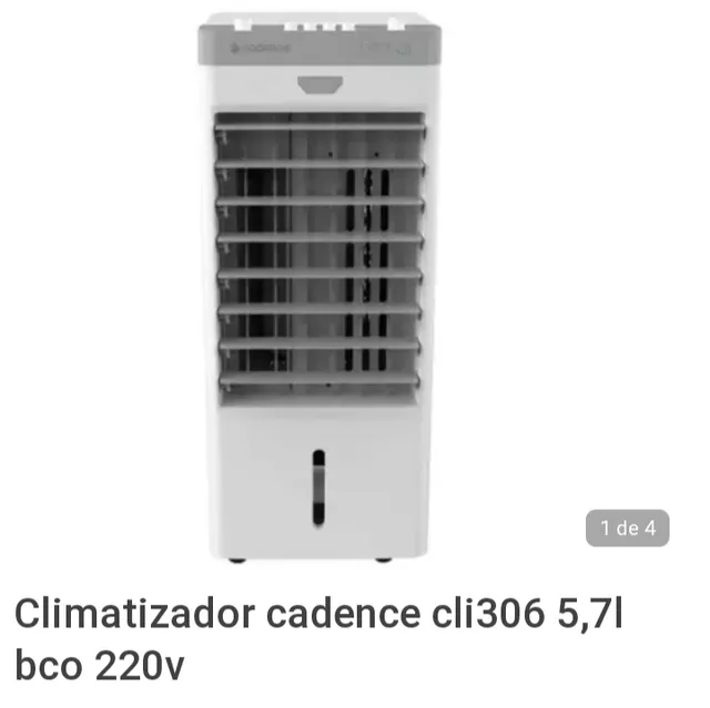 climatizador de ar Cadence duo tank 5, 7 litros 220v