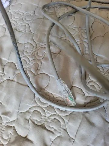 fio de telefone cabo telefônico cinza 2,5 m - Foto 3