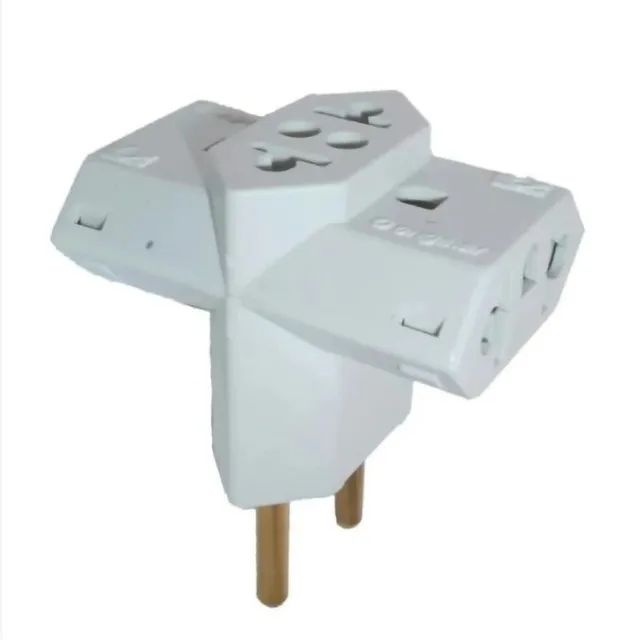 Adaptador de Tomada Benjamin Bob T 3 Entradas 10A 20A - Foto 4