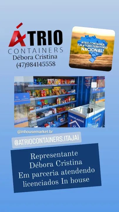 Mini Mercado Container - 3x1.5x2.20  - Foto 2