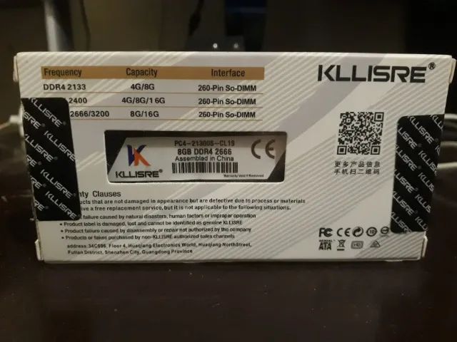 Memória DDR4 8Gb 2666MHz (Note/ITX)