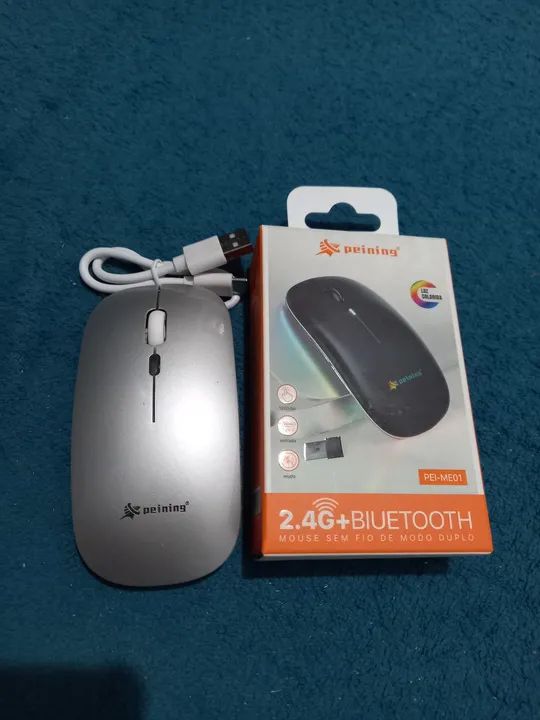 Mouse sem fio Recarregável ( Bluetooth e Wireless )
