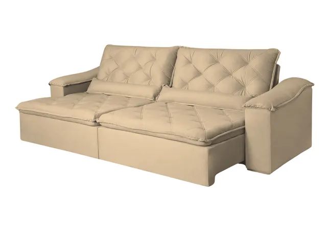 Sofá Retrátil e Reclinável 2,50m Design Holanda  p86 - Foto 3