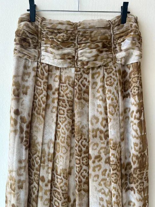 Saia maxi em estampa de animal print, tamanho 44/46, artesanal. - Foto 3