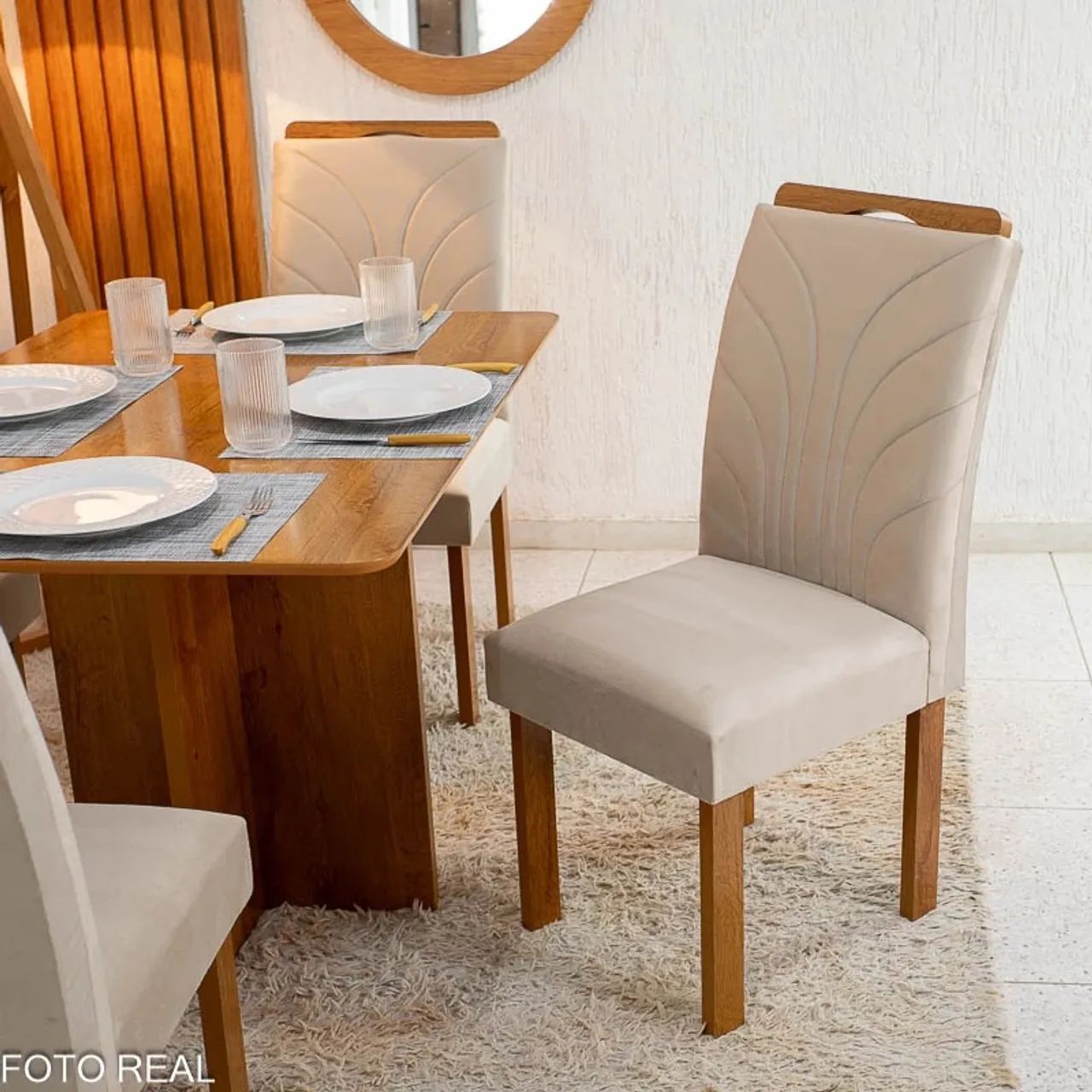 Mesa de Jantar 120x80 4 Cadeiras  Lima rf88 - Foto 4