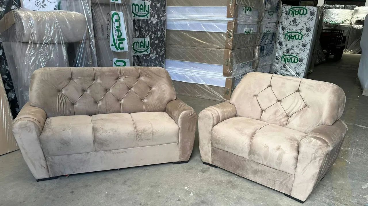 CONJUNTO ESTOFADO ISIS TRÊS E DOIS LUGARES  - Foto 5