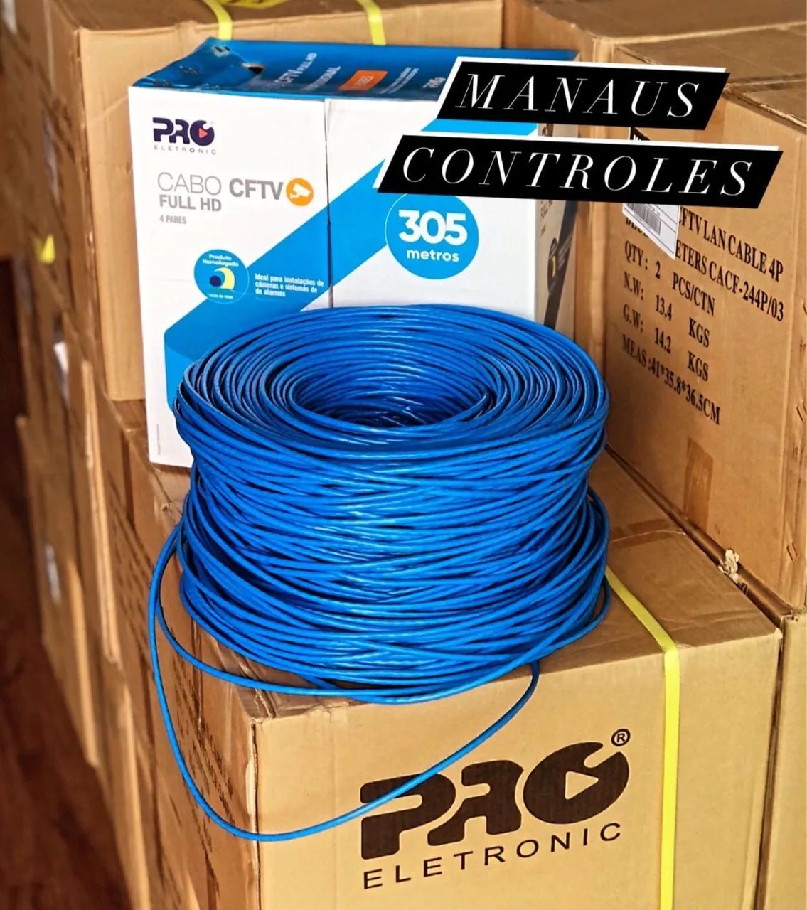 Cabo de Rede Internet CAT5 CFTV de 305 metros - Caixa Fechada ( Promoção )