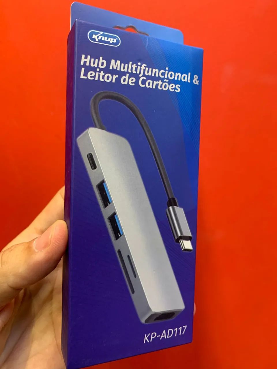 HUB CONVERSOR 6 EM 1 TIPO C X HDMI USB + PD + ADAPTADOR SD/T 4K KP-AD117 - Foto 3