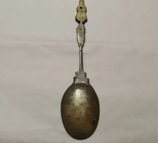Antiga Colher Decorativa Em Bronze. Peça Assinada Holanda. - Foto 3