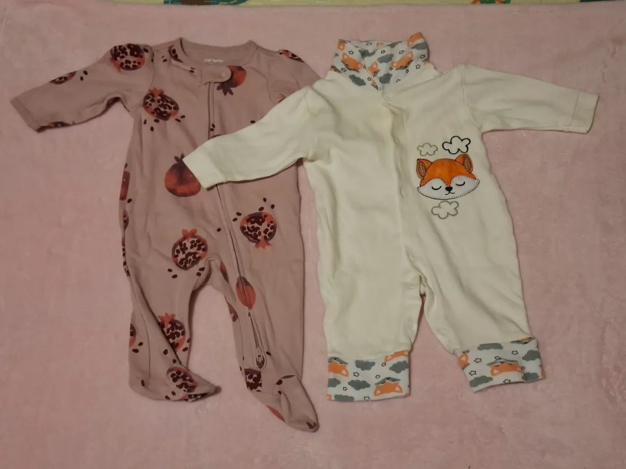 Macacões de bebê Carter's - Rosa e fofos - Foto 2