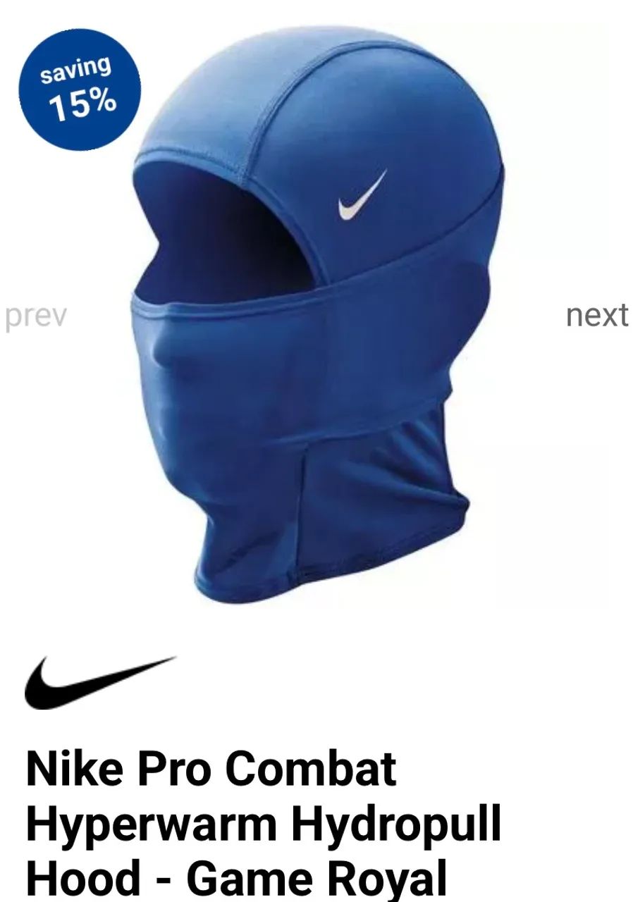 Nike Pro Combat Hyperwarm Hydropull Hood - Game Royal - Foto 5