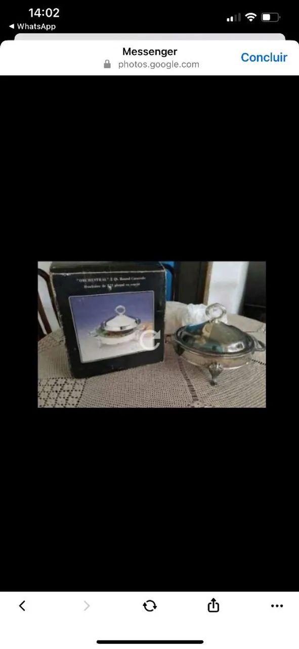 Conjunto de travessa de servir em prata
