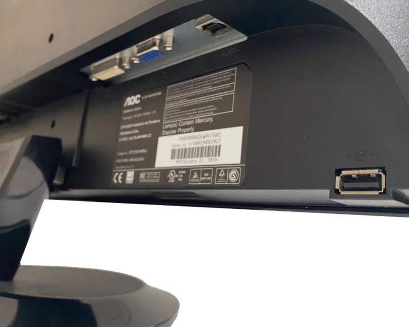 Monitor Aoc 20 Polegadas Wide Vga Dvi Usb E Áudio Integrado! Muito conservado . - Foto 4