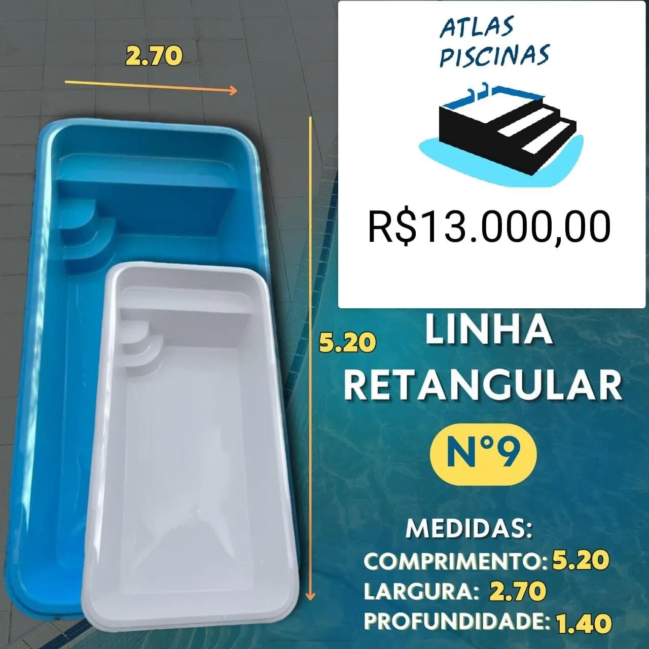 Atlas piscinas direito da fábrica 
