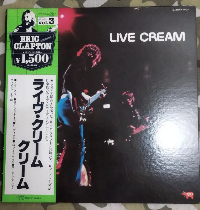LP Vinil Cream Live Cream P1980 MN/M C OBI Ed. Japão