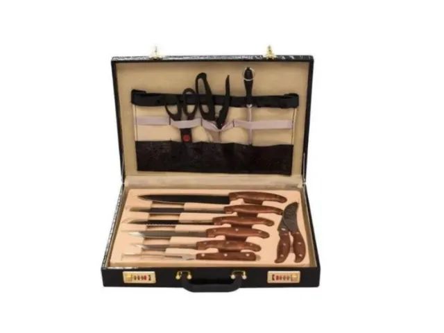 Kit Churrasco/Faqueiro 25 peças Com Cutelo e Tesoura - Foto 4