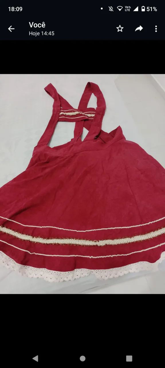 Vestido típico alemão ajustavel veludo - Foto 3