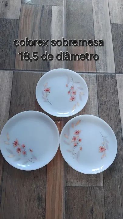 Pratos de sobremesa colorex 