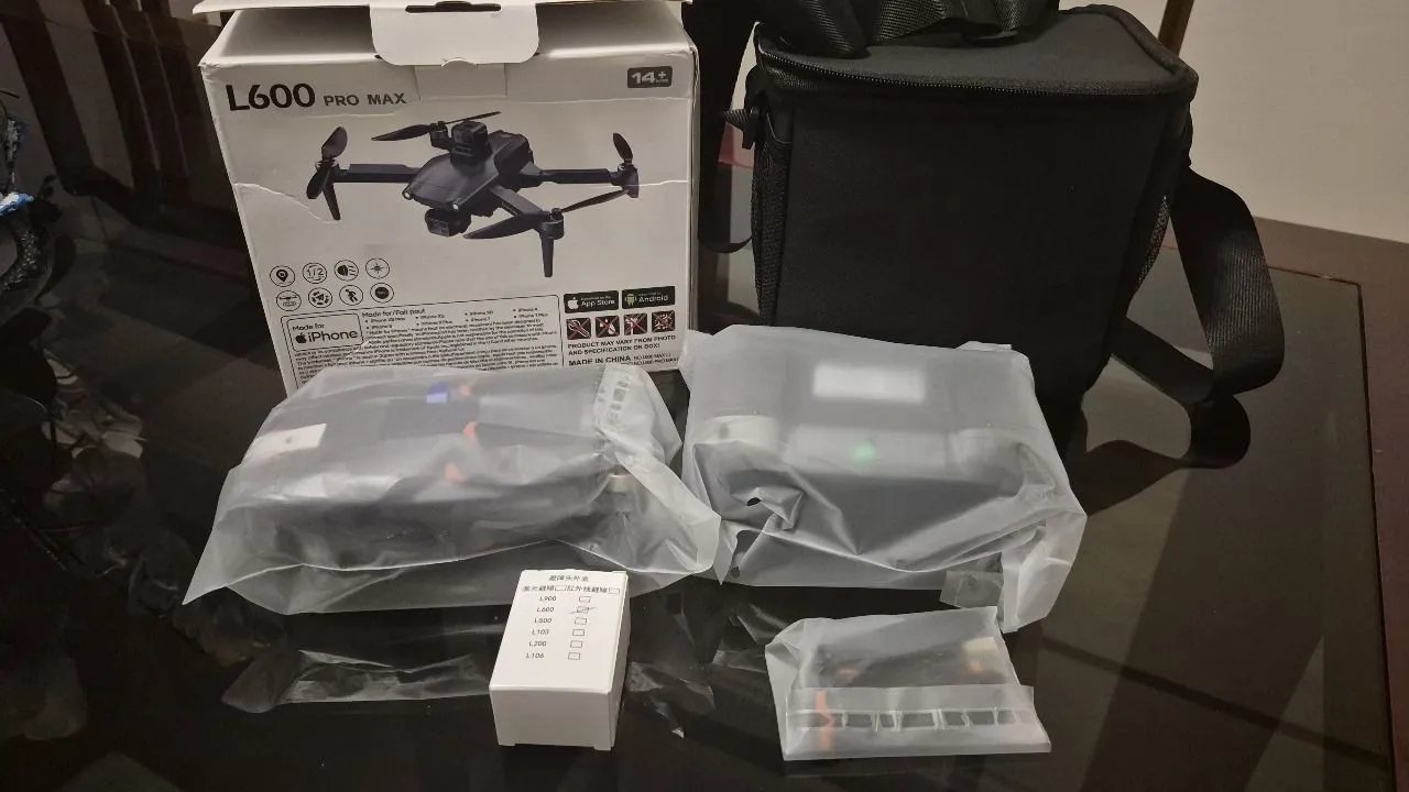 Drone L600 Pro Max - Novo na caixa com Gimbal 3 eixos.
