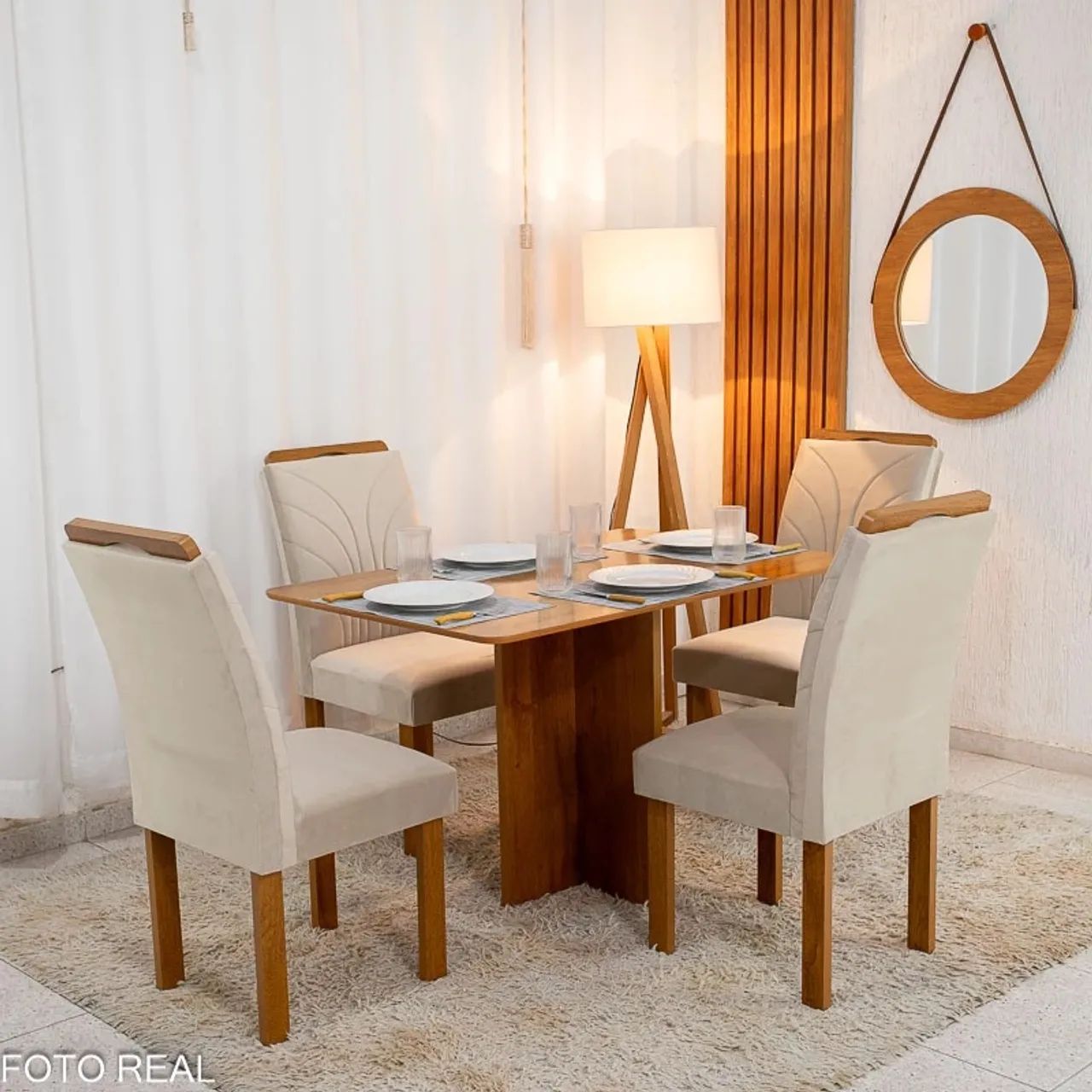 Mesa de Jantar 120x80 4 Cadeiras  Lima rf88 - Foto 2