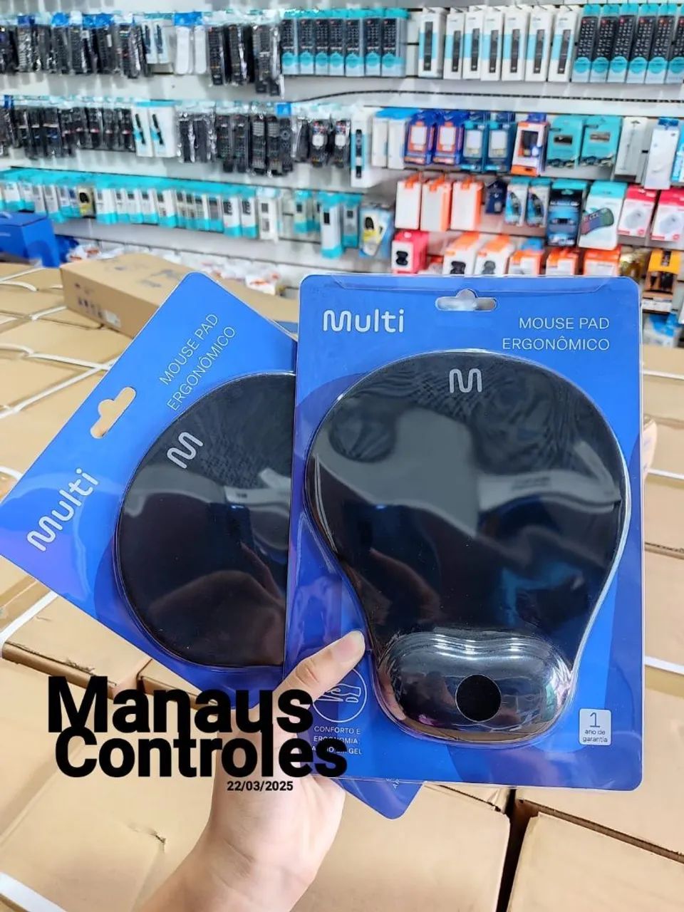 Mousepad com apoio em gel ergonômico para pulso