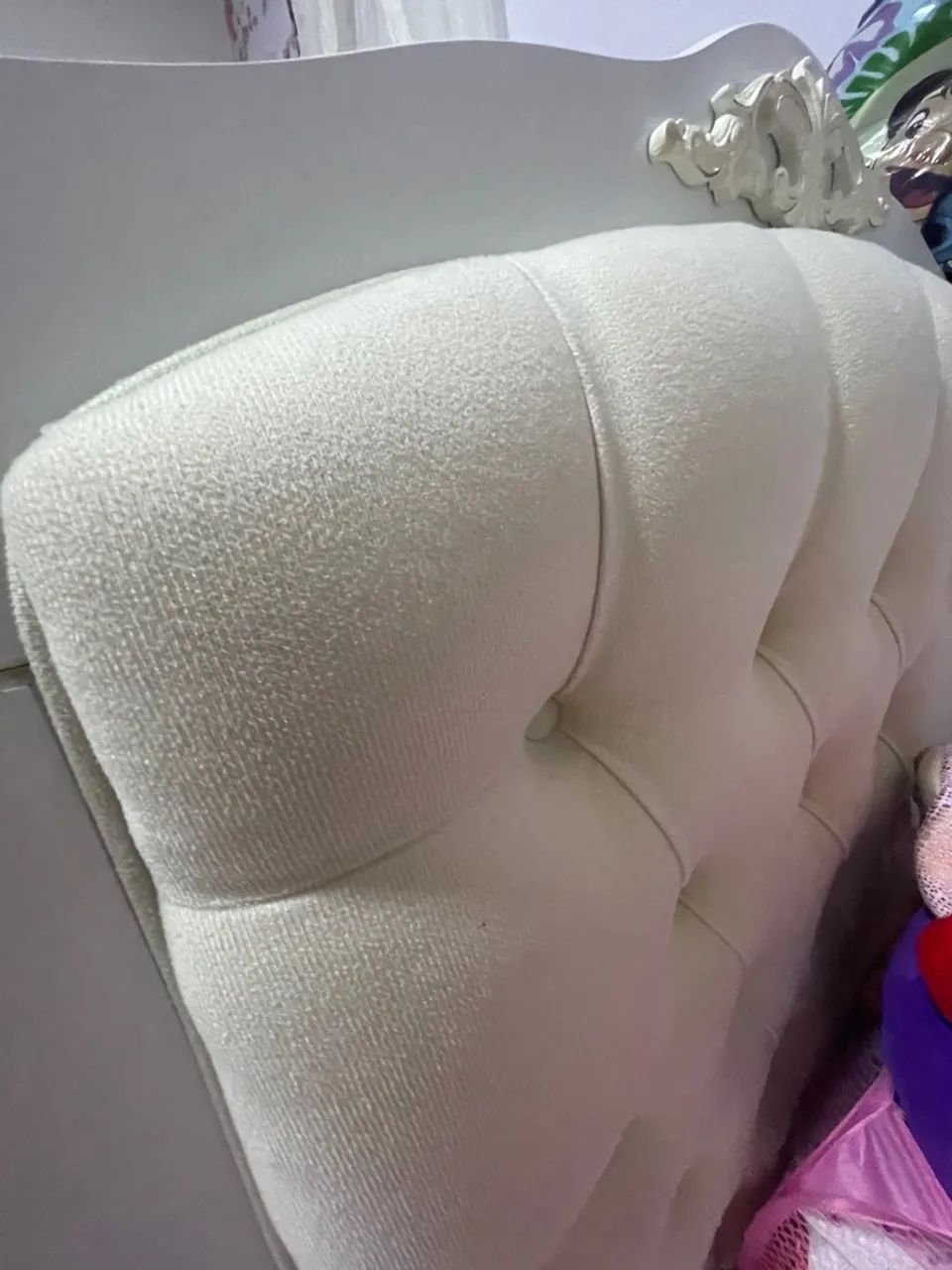 Berço Provençal Com Dois Capitonês Off White - Foto 4