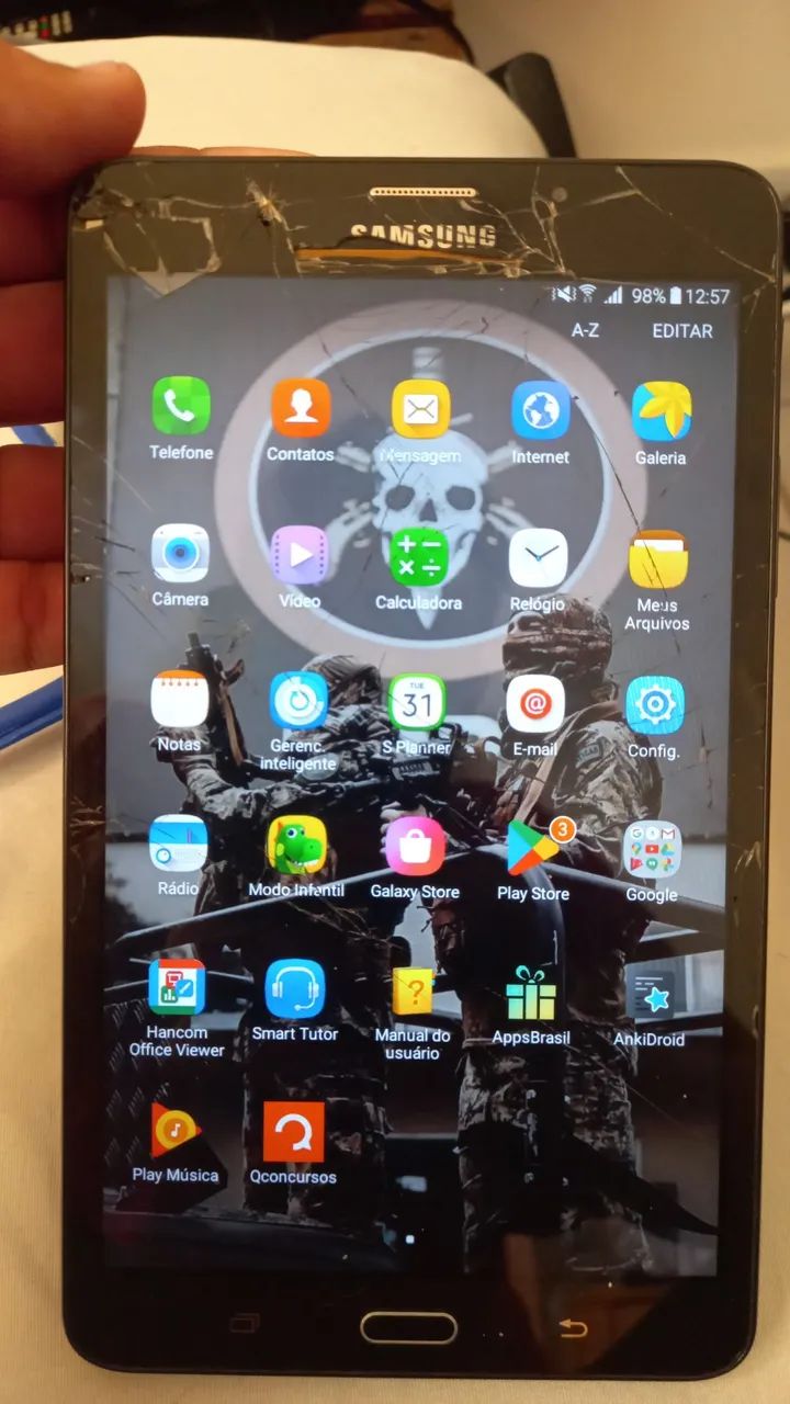 Tablet sansung funciona normalmente 