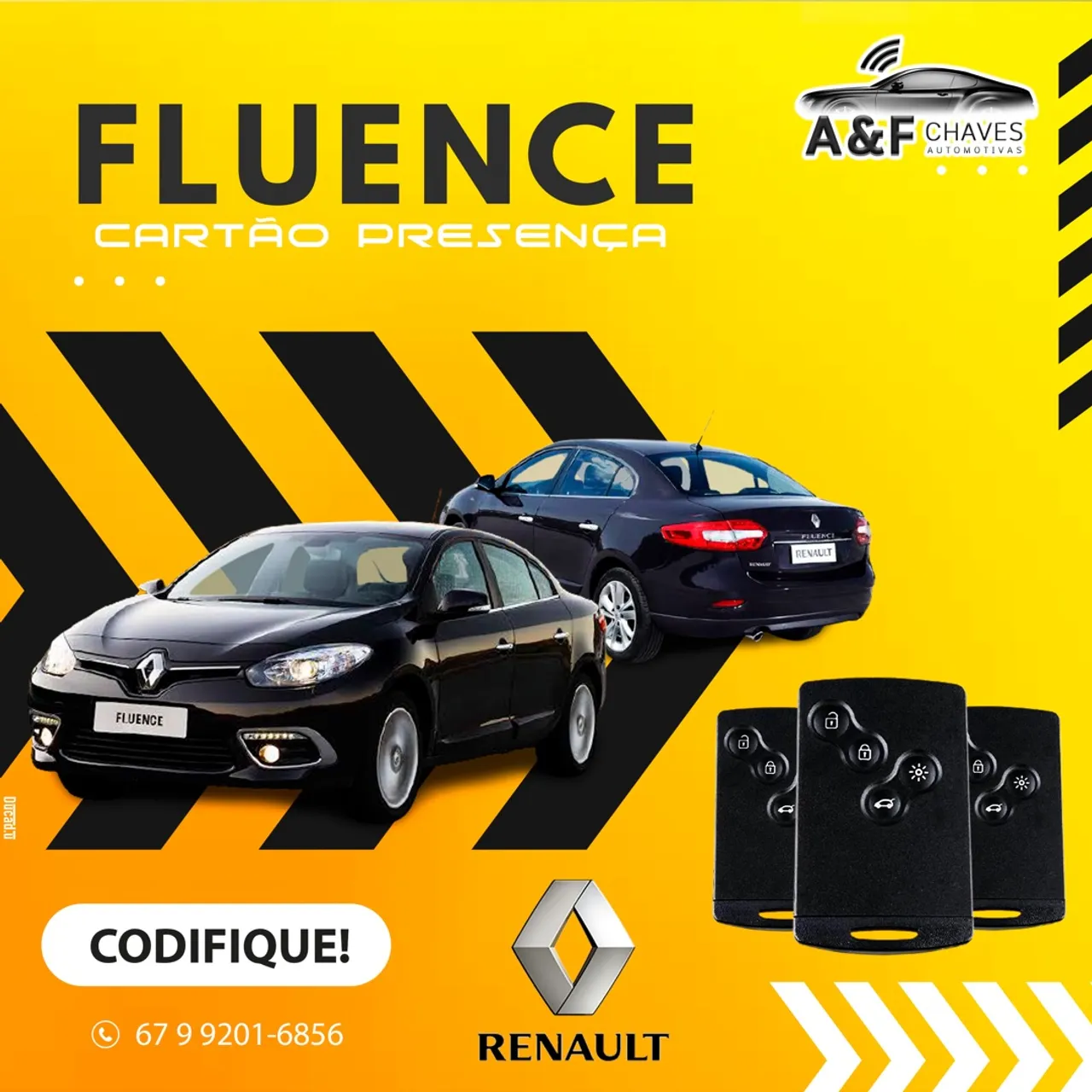 CHAVE CARTÃO FLUENCE
