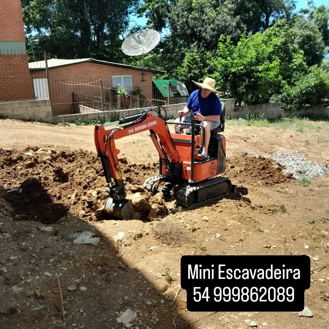  Mini escavadeira hidráulica terraplanagem - Foto 3