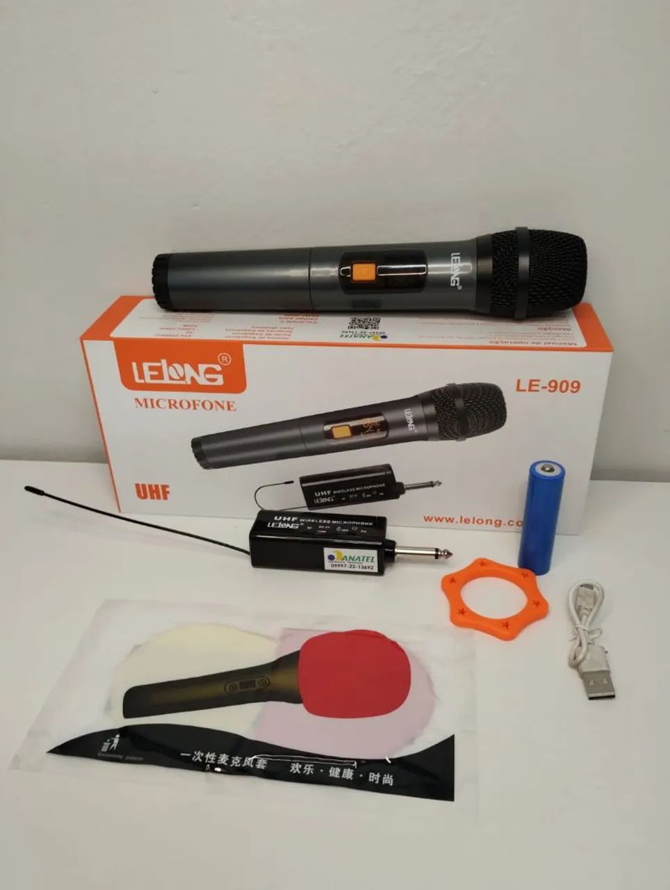 Microfone Sem Fio UHF LE-909 Lelong