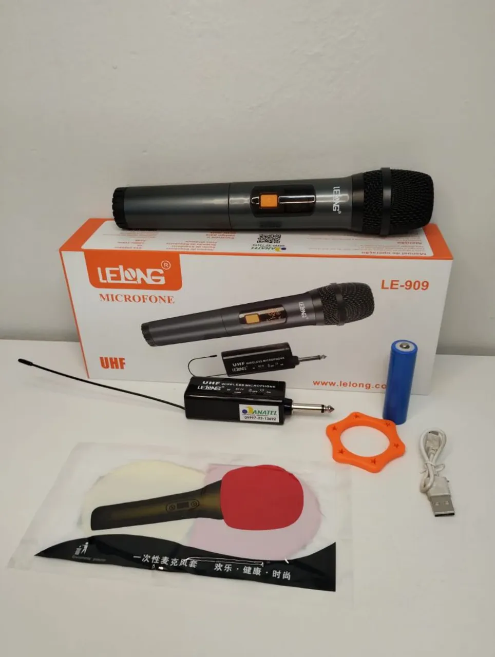 Microfone Sem Fio UHF LE-909 Lelong