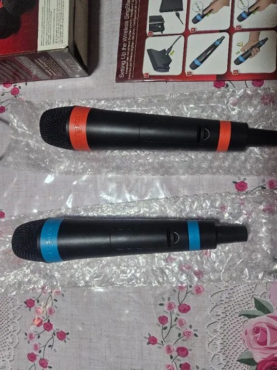 Microfones sem fio SINGSTAR PS2 PS3 PS4 - wireless kit Barato  - Foto 5