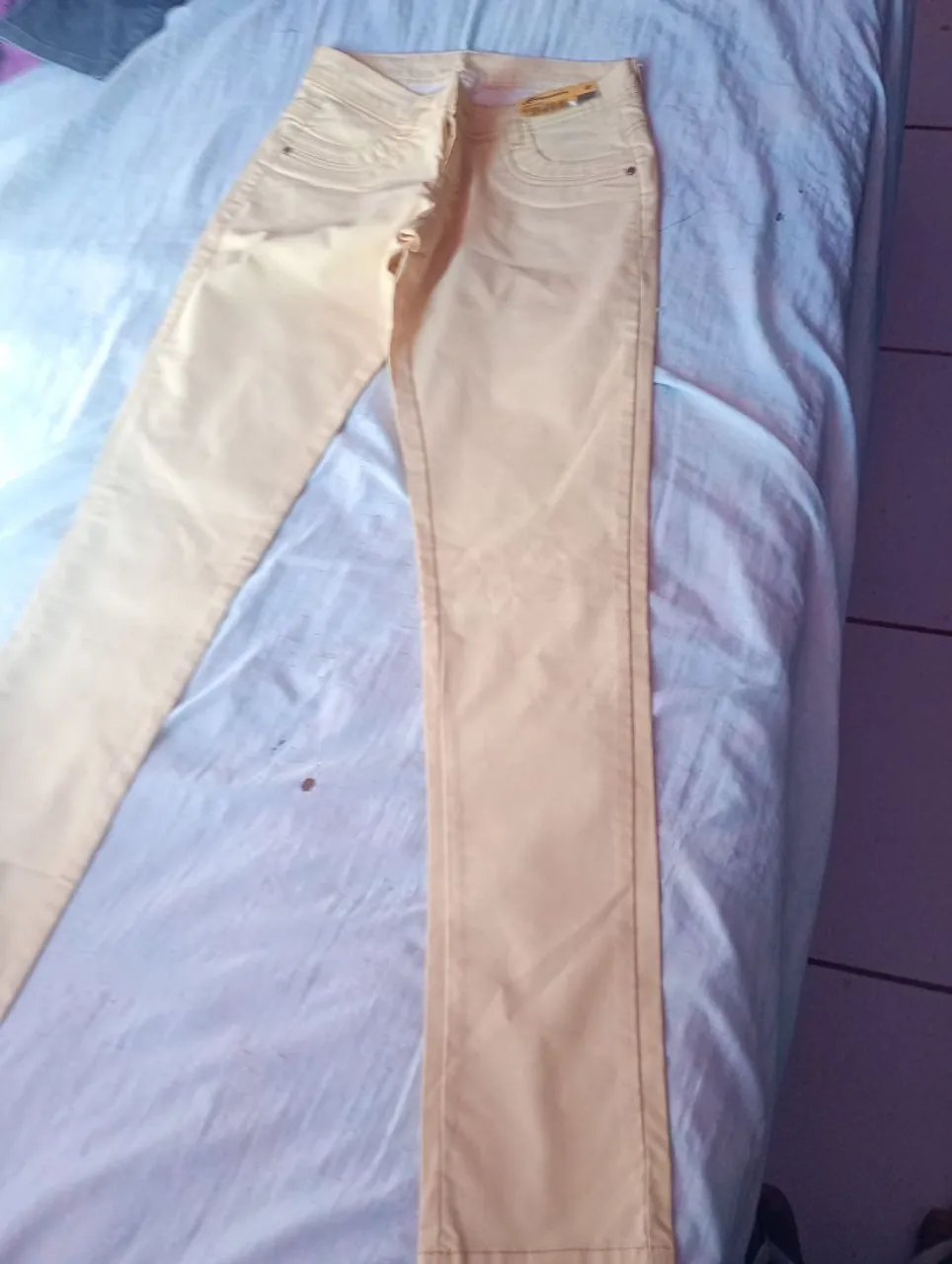 Calça Amarela Jeans Skinny