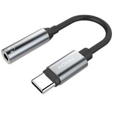 Adaptador Conversor de áudio Rock Tipo C para P2 3,5 mm (versão A)