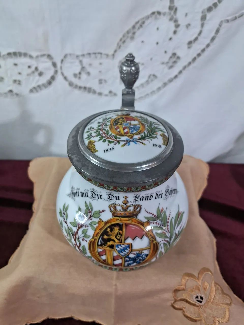Antigo Caneco Tankard Alemão Bavaria Germany - Foto 4