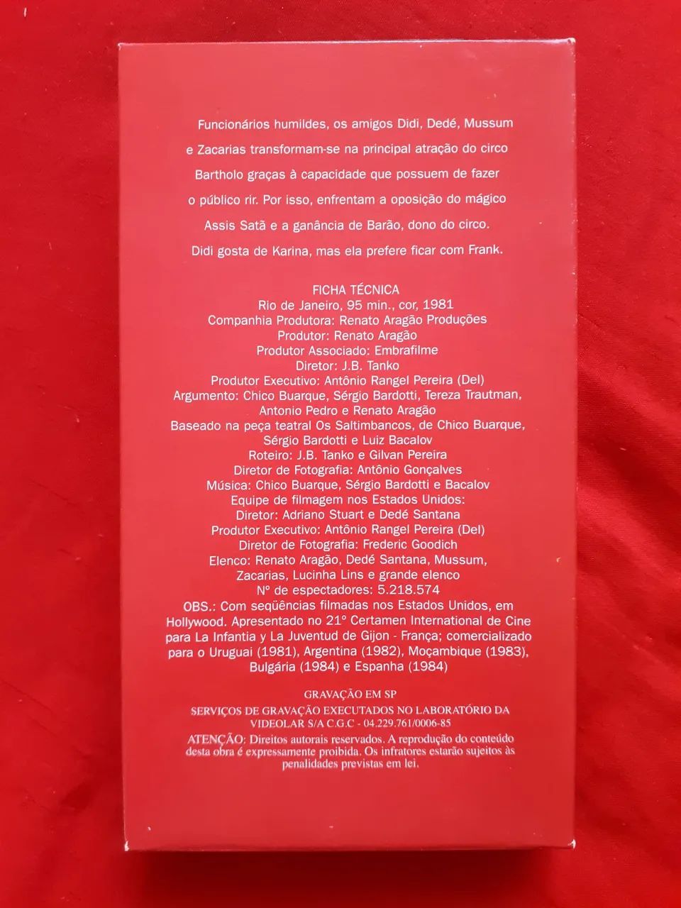 VHS Os Saltimbancos Trapalhões  - Foto 3