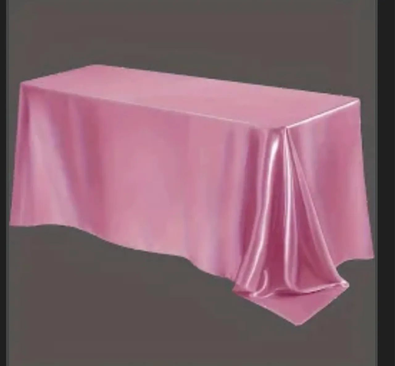 Toalha retangular de Mesa de cetim Rosa / ler a descrição 