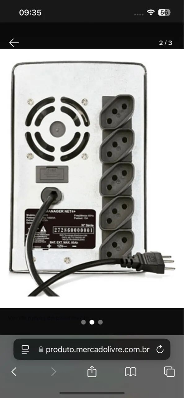 Nobreak SMS 1500va Net4+ - Foto 2