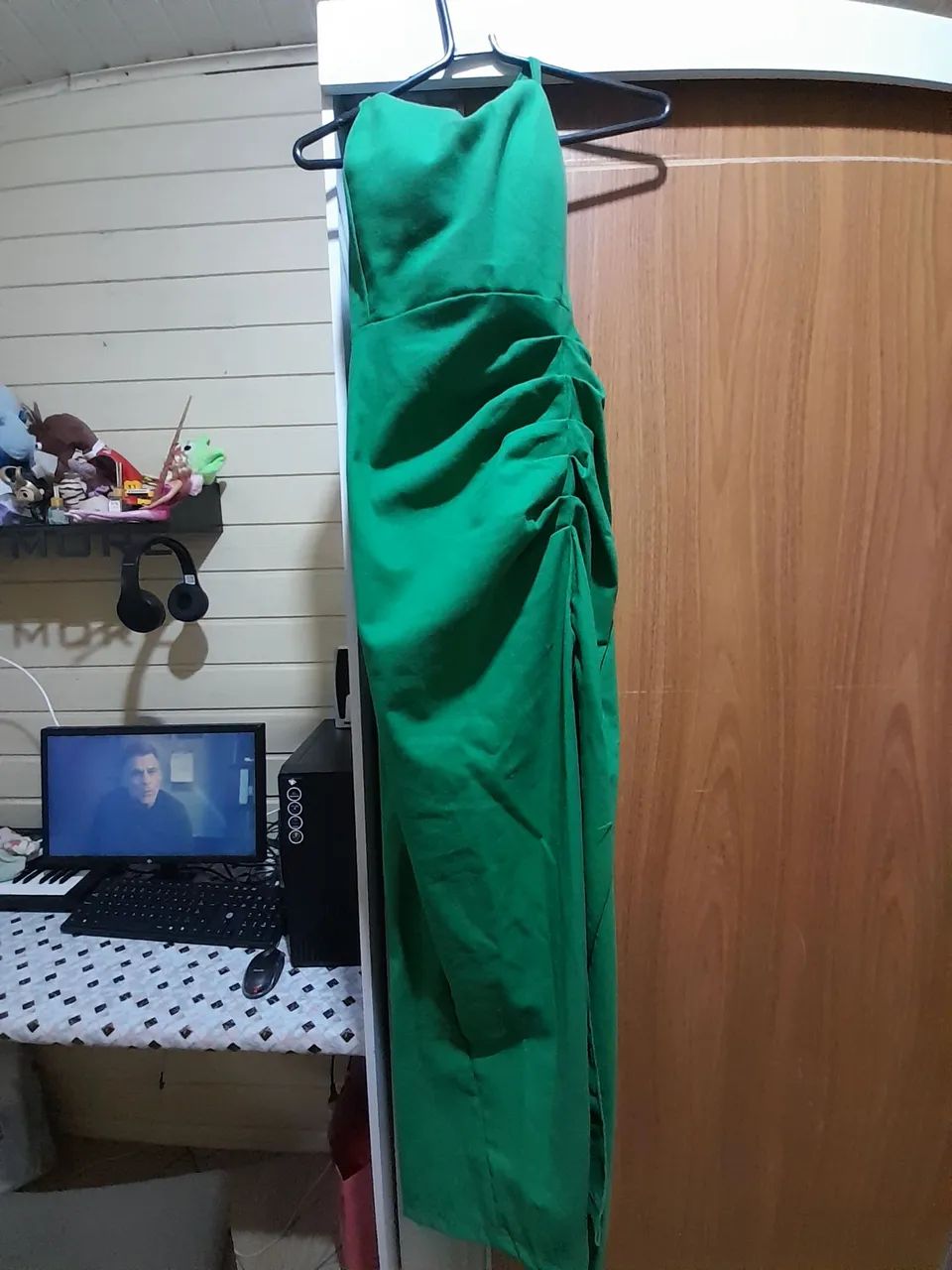 Vestido verde elegante formal - Foto 2