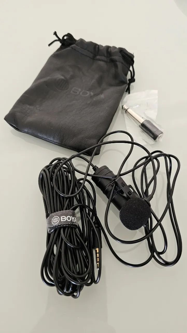 Microfone de Lapela BOYA BY-M1, Omni Direcional, Preto - streaming, smartphone, filmadoras - Foto 2